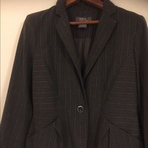 George ME Designs By Mark Eisen Grey Stripe Blazer